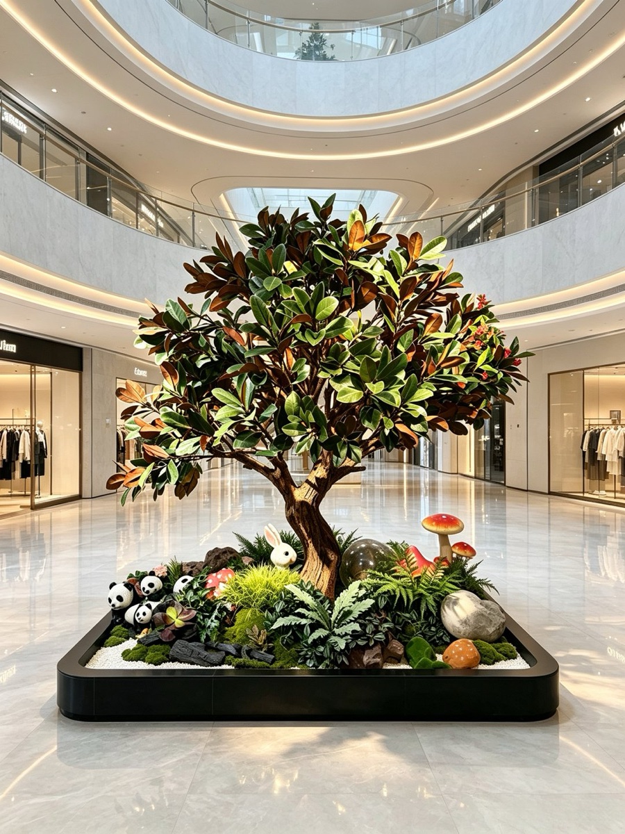 Fine Dining Interior Greenery