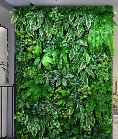 Artificial green wall in a modern interior