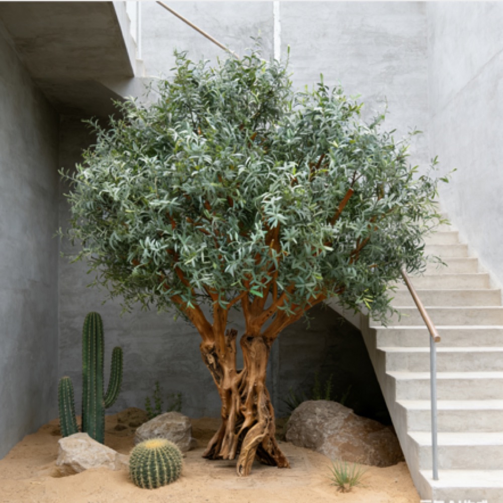 Artificial olive tree with olives